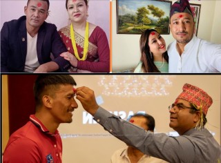 तस्बिरमा हेर्नुहोस् खेलाडीहरुको दशैँ